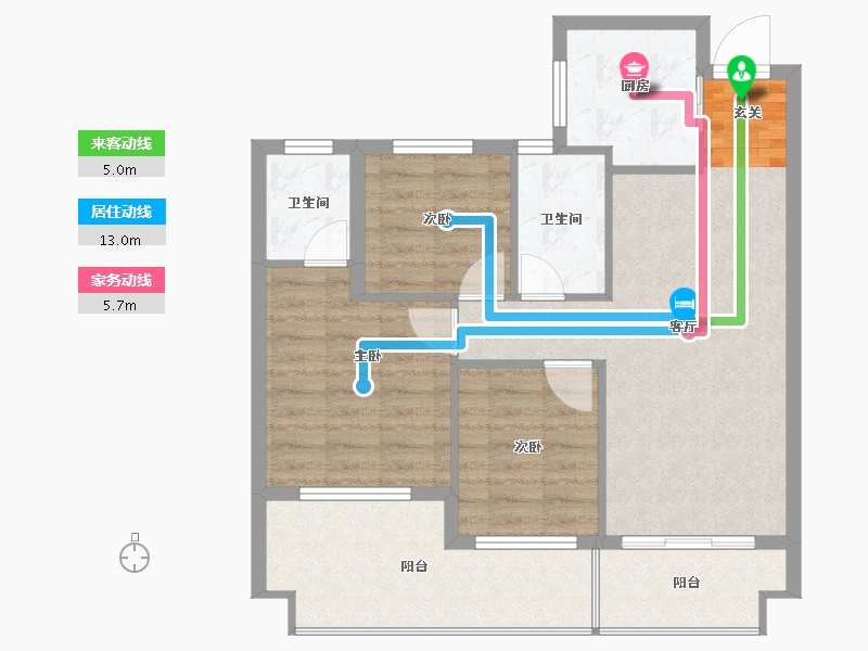 江苏省-徐州市-荣华棠玥府-82.01-户型库-动静线