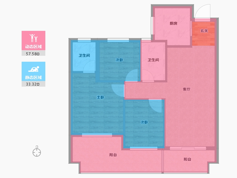 江苏省-徐州市-荣华棠玥府-82.01-户型库-动静分区