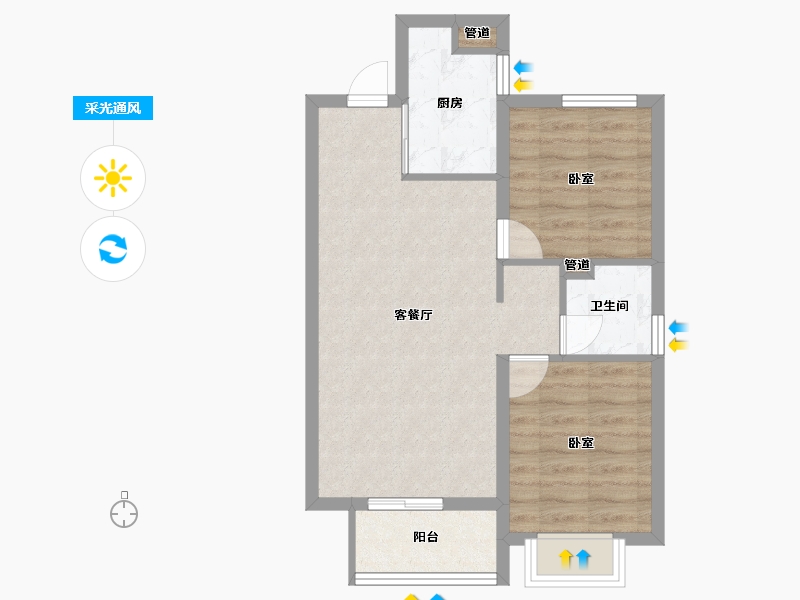 山西省-太原市-海唐金洲-58.11-户型库-采光通风