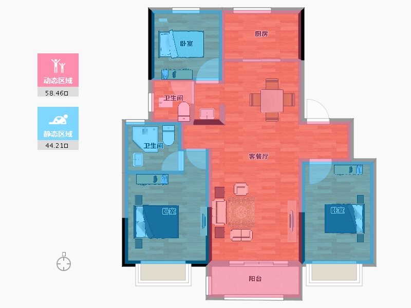 江苏省-南京市-中建熙元府-92.00-户型库-动静分区