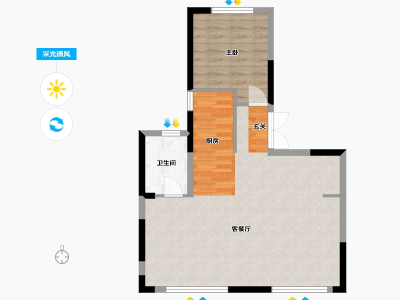 陕西省-西安市-中梁国宾府-63.15-户型库-采光通风