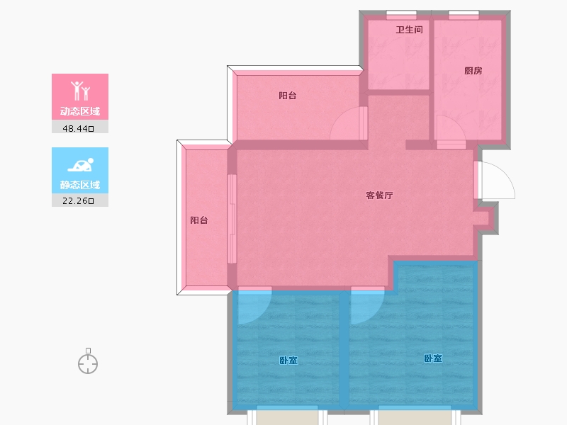 江苏省-南京市-电建地产海赋尚城-62.24-户型库-动静分区