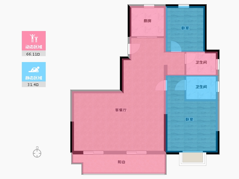 江苏省-无锡市-中奥光年-88.39-户型库-动静分区