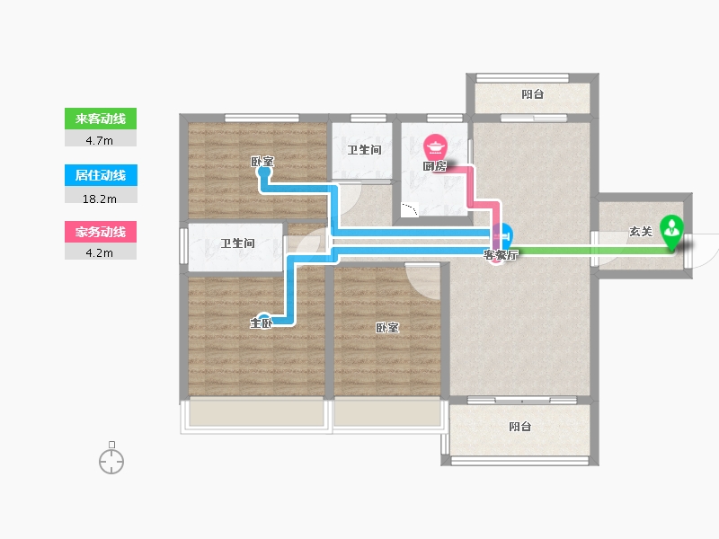 陕西省-渭南市-碧桂园翡翠传奇-100.00-户型库-动静线