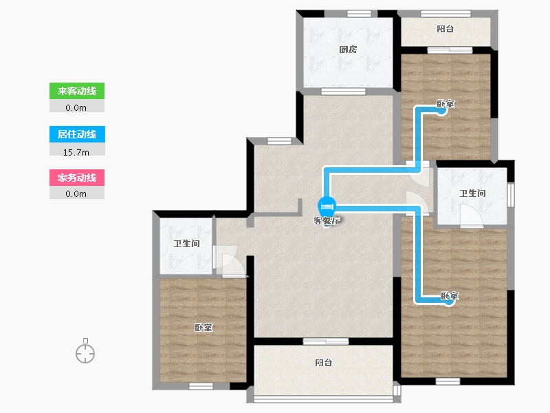 陕西省-西安市-陕建沣渭壹号院-112.00-户型库-动静线