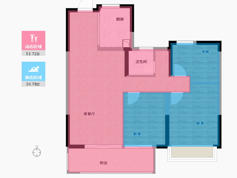 江苏省-徐州市-上东时代-76.00-户型库-动静分区