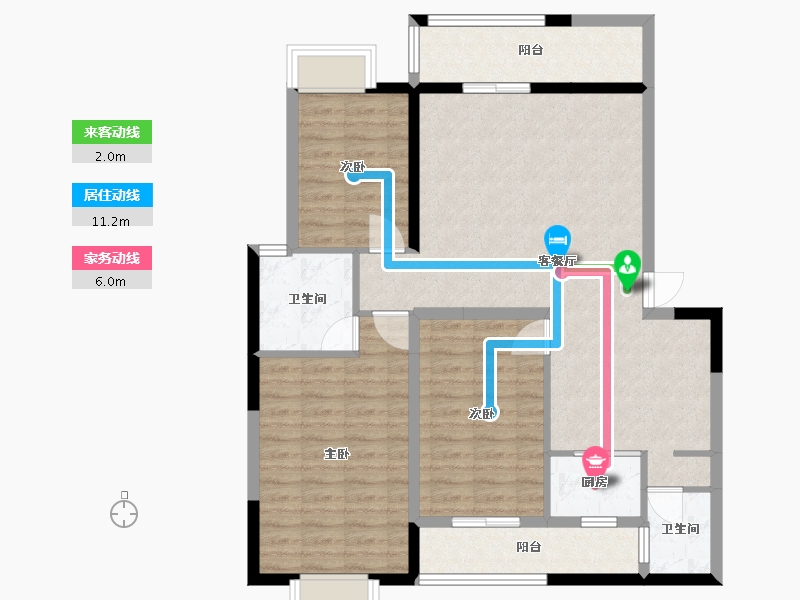 广西壮族自治区-北海市-中环国际大厦-97.39-户型库-动静线