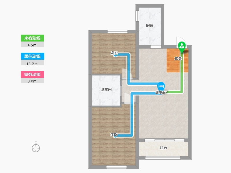 黑龙江省-哈尔滨市-保利观澜Ⅲ-70.69-户型库-动静线