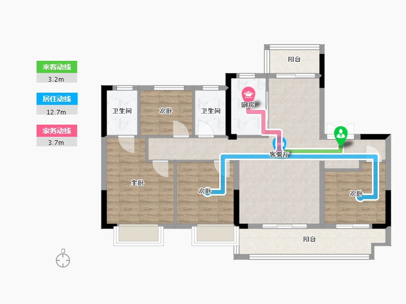 福建省-龙岩市-紫金山体育公园-93.54-户型库-动静线