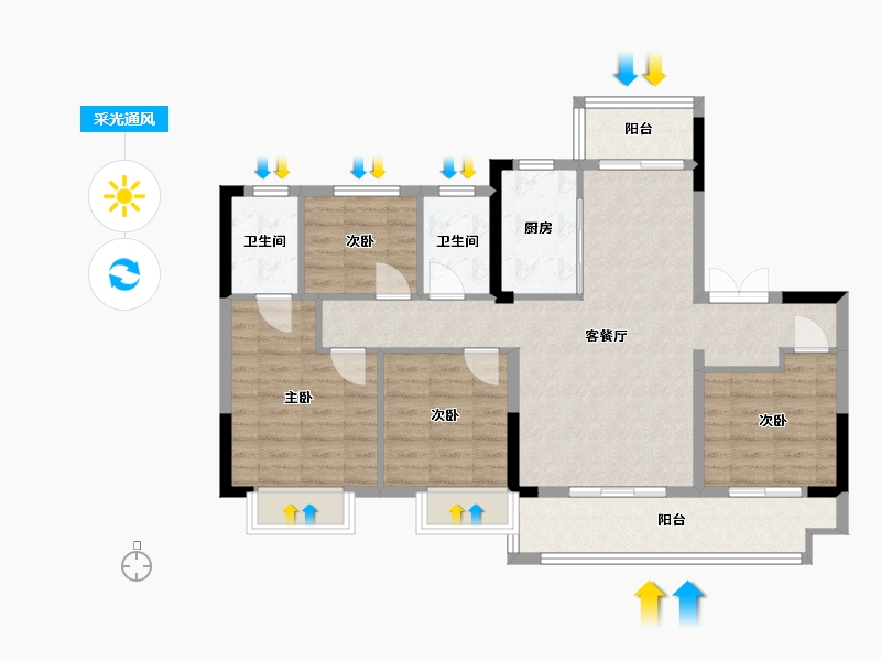 福建省-龙岩市-紫金山体育公园-93.54-户型库-采光通风