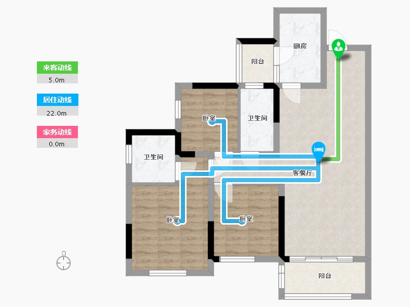 四川省-广安市-金科·集美天宸-81.18-户型库-动静线