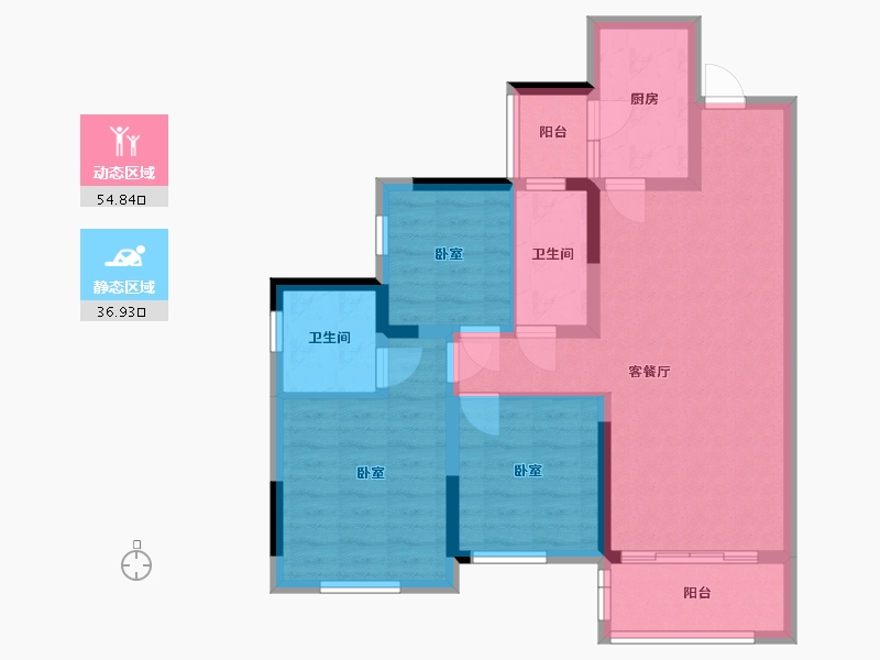 四川省-广安市-金科·集美天宸-81.18-户型库-动静分区