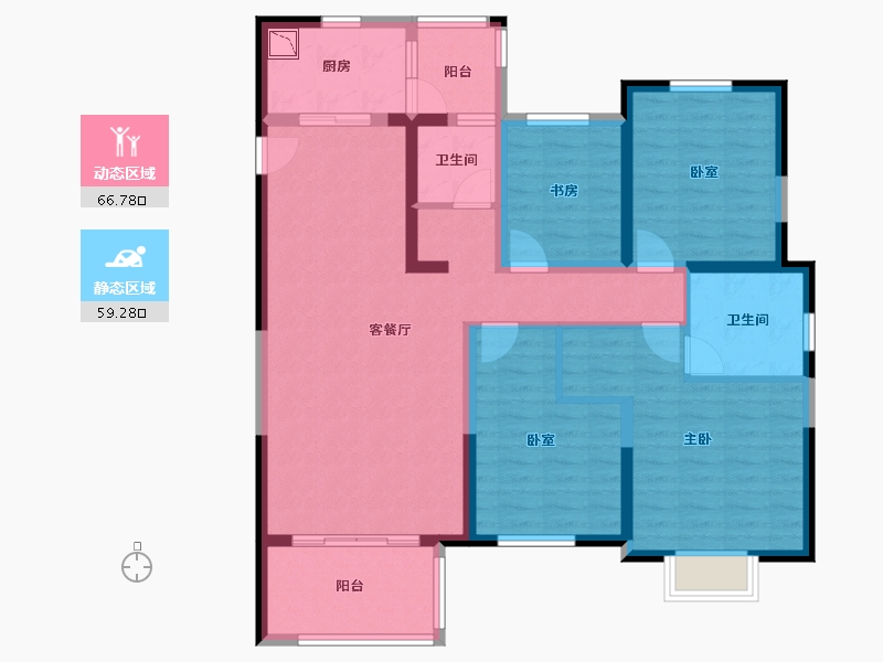 江苏省-无锡市-金科财富商业广场-111.95-户型库-动静分区