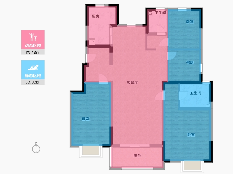 江苏省-南京市-中交锦蘭荟-104.00-户型库-动静分区