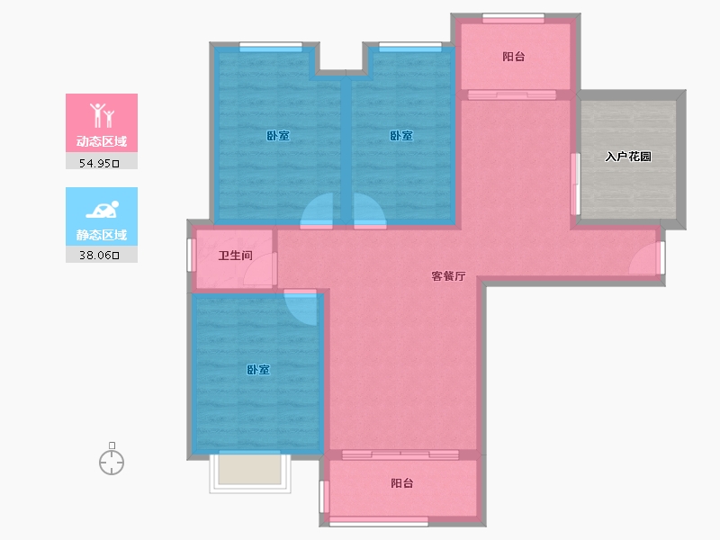 安徽省-宿州市-拂晓壹號·西城广场-90.00-户型库-动静分区