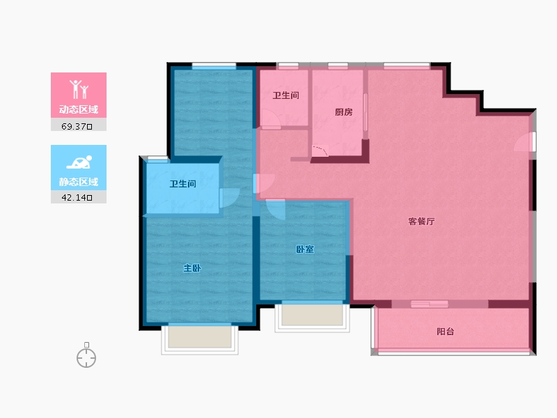 江苏省-无锡市-弘阳昕悦棠-99.99-户型库-动静分区