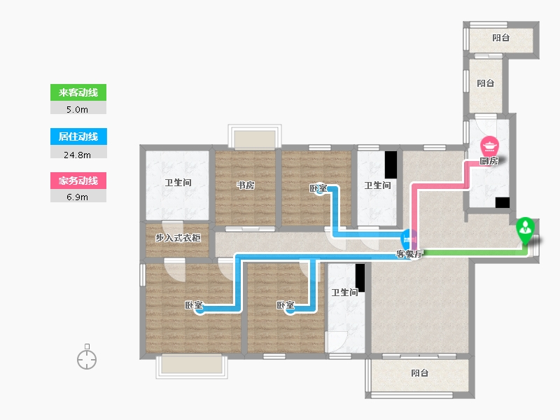 江苏省-无锡市-百和国际花园-131.00-户型库-动静线