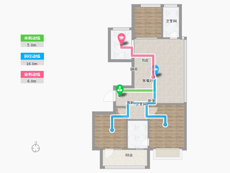 江苏省-徐州市-中南樾府-87.00-户型库-动静线