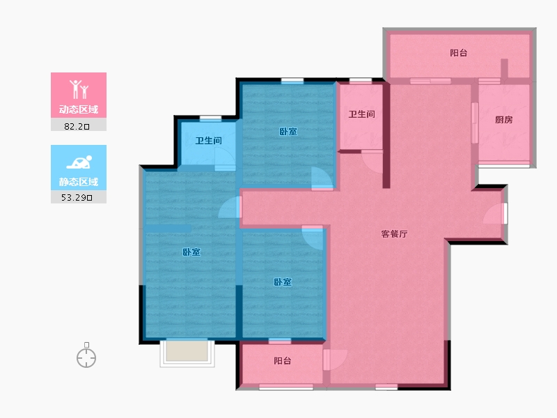 陕西省-渭南市-御府尚院-120.26-户型库-动静分区