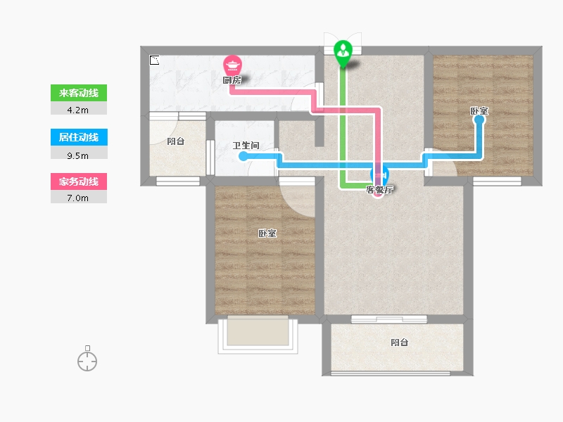 甘肃省-兰州市-中国铁建云公馆-63.04-户型库-动静线