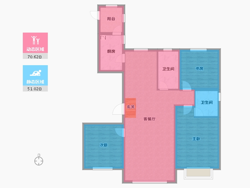 内蒙古自治区-包头市-中国铁建景晟开元-109.69-户型库-动静分区