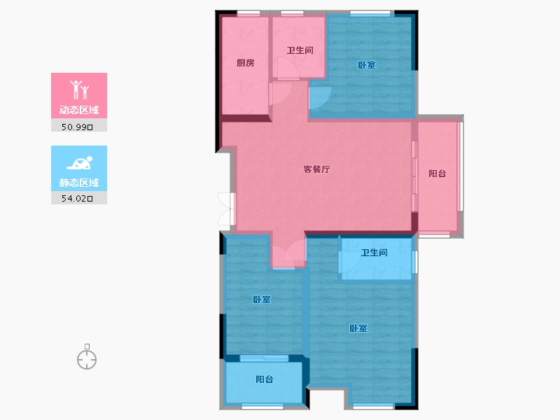 江苏省-徐州市-融耀新城-94.00-户型库-动静分区