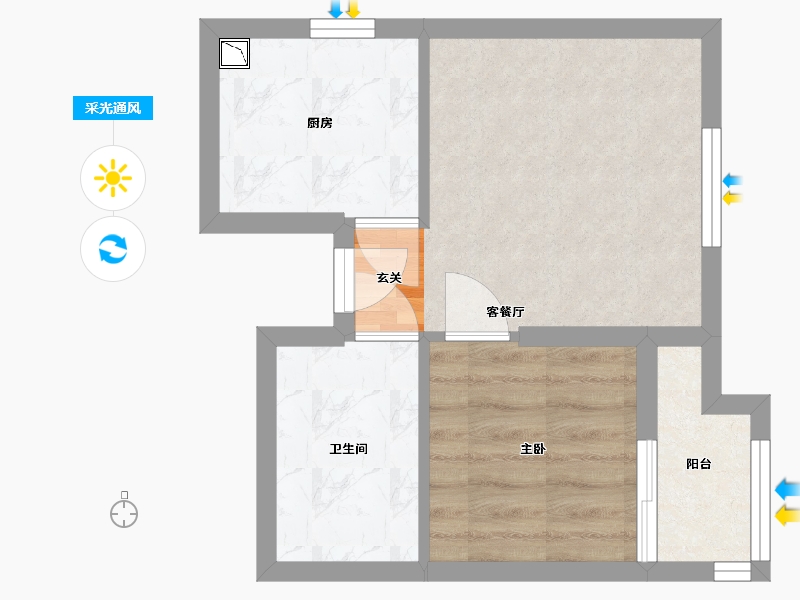 黑龙江省-哈尔滨市-华润置地·万象润街-33.59-户型库-采光通风