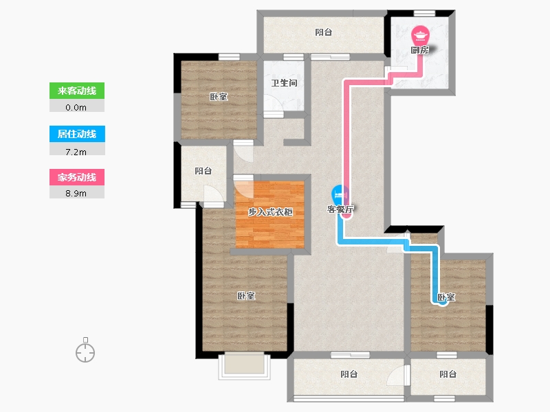 陕西省-渭南市-御府尚院-116.37-户型库-动静线