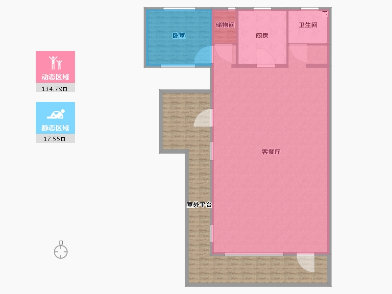 江苏省-无锡市-田园东方-184.00-户型库-动静分区