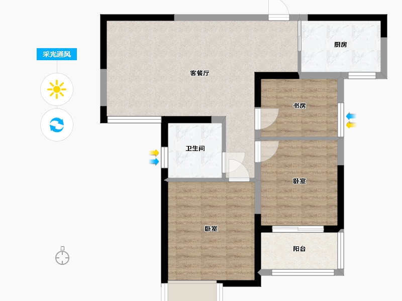 江苏省-无锡市-百好锦园-72.00-户型库-采光通风