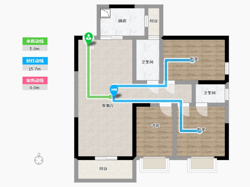 陕西省-汉中市-兴元府邸-84.26-户型库-动静线