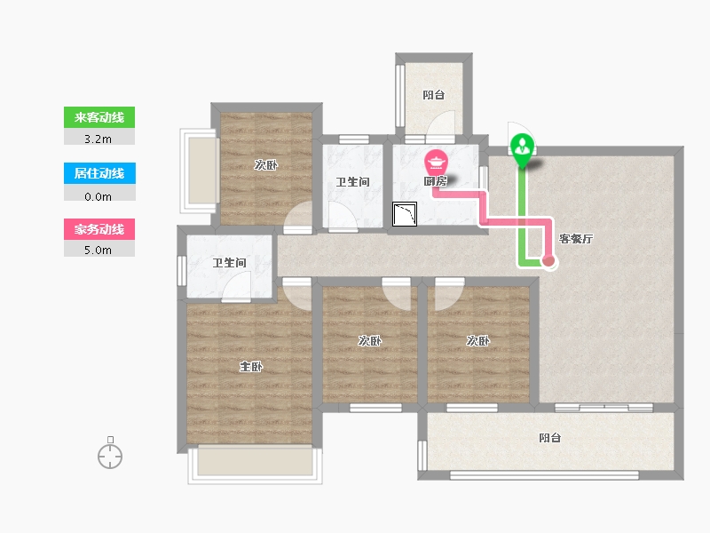 重庆-重庆市-龙湖椿山-99.66-户型库-动静线