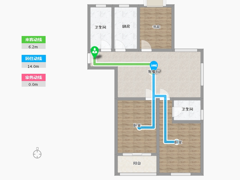 江苏省-无锡市-寺头家园三期-100.01-户型库-动静线