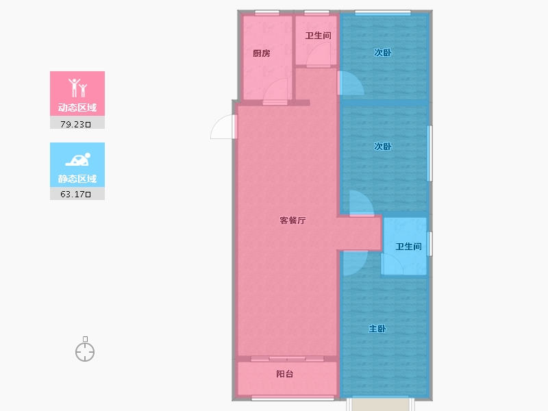 山东省-淄博市-忆江南启园-130.01-户型库-动静分区