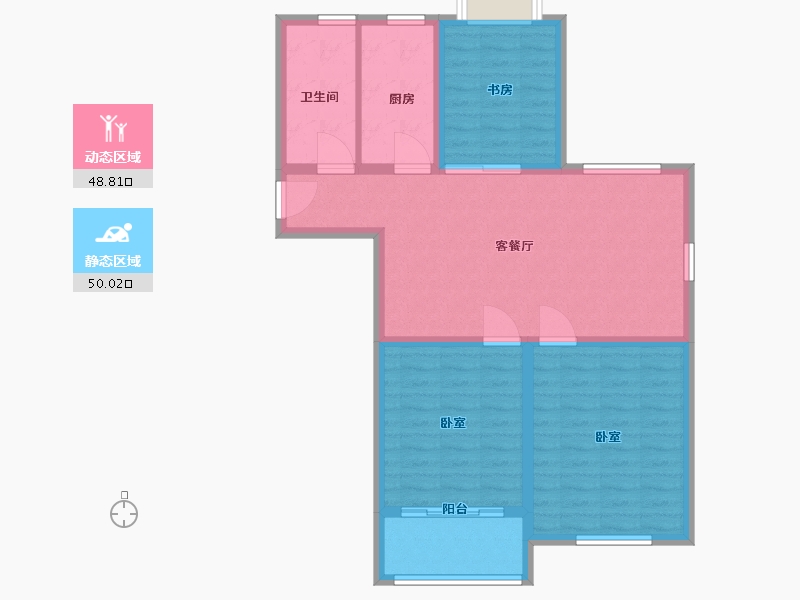 江苏省-无锡市-寺头家园三期-89.00-户型库-动静分区