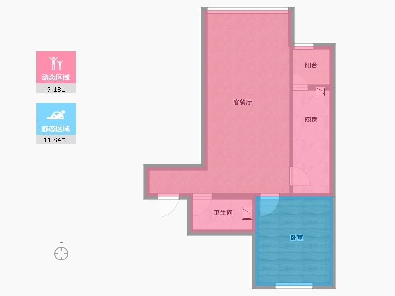 甘肃省-兰州市-中国铁建云公馆-50.34-户型库-动静分区