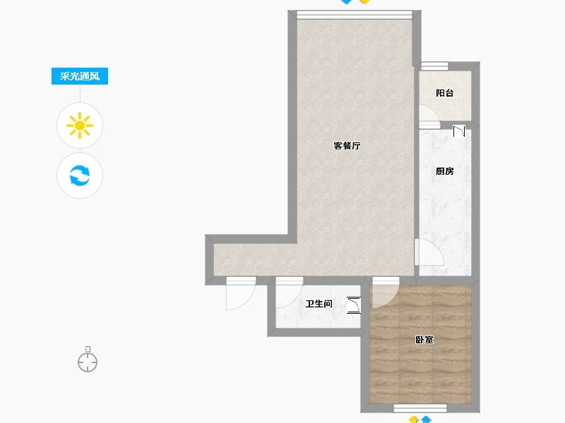 甘肃省-兰州市-中国铁建云公馆-50.34-户型库-采光通风