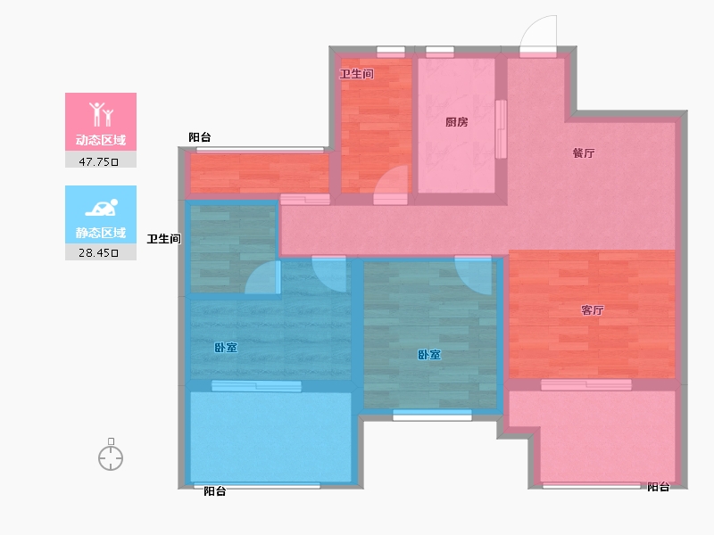 安徽省-宿州市-祥生·江山樾-67.11-户型库-动静分区