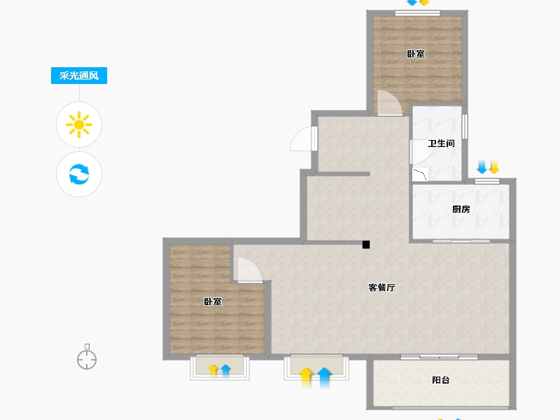 江苏省-无锡市-融创敔山桃源-121.92-户型库-采光通风