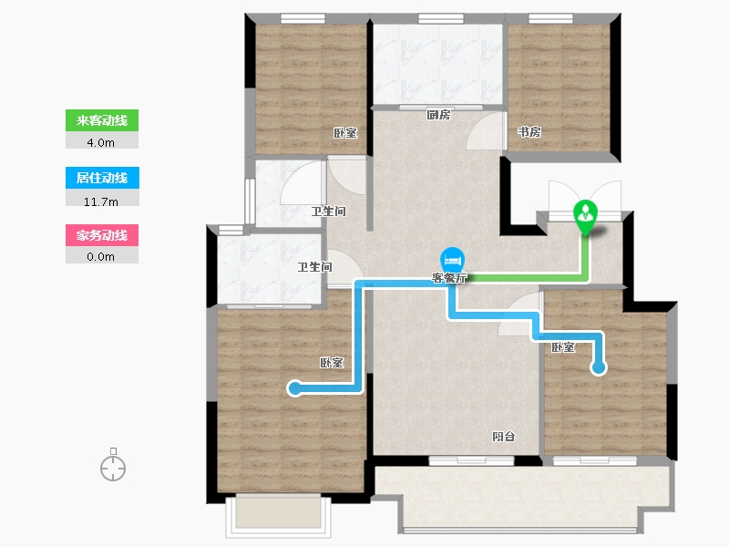 陕西省-西安市-合创君悦府-104.01-户型库-动静线