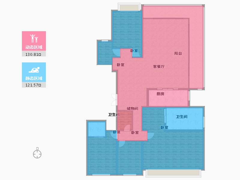 江苏省-南京市-华侨城天鹅堡-233.14-户型库-动静分区