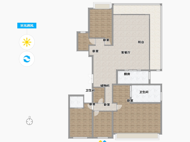 江苏省-南京市-华侨城天鹅堡-233.14-户型库-采光通风