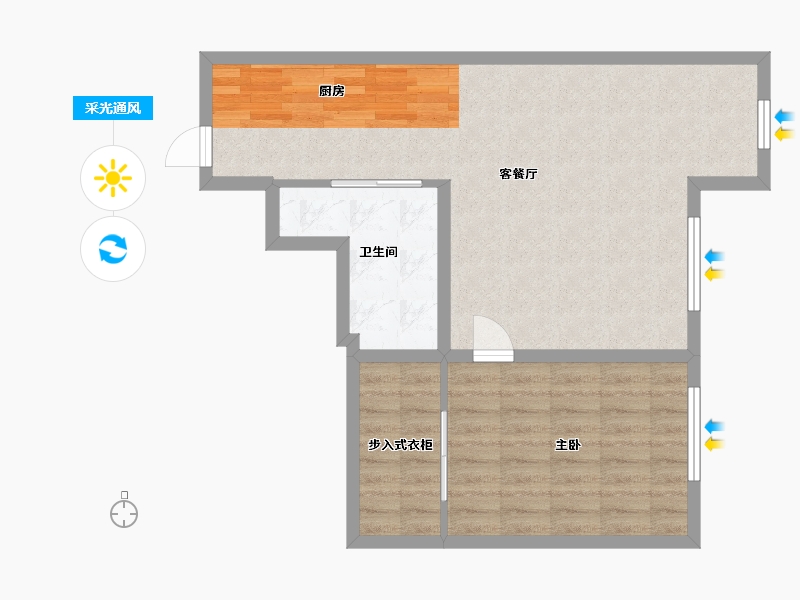 黑龙江省-哈尔滨市-龙创新世纪-68.03-户型库-采光通风