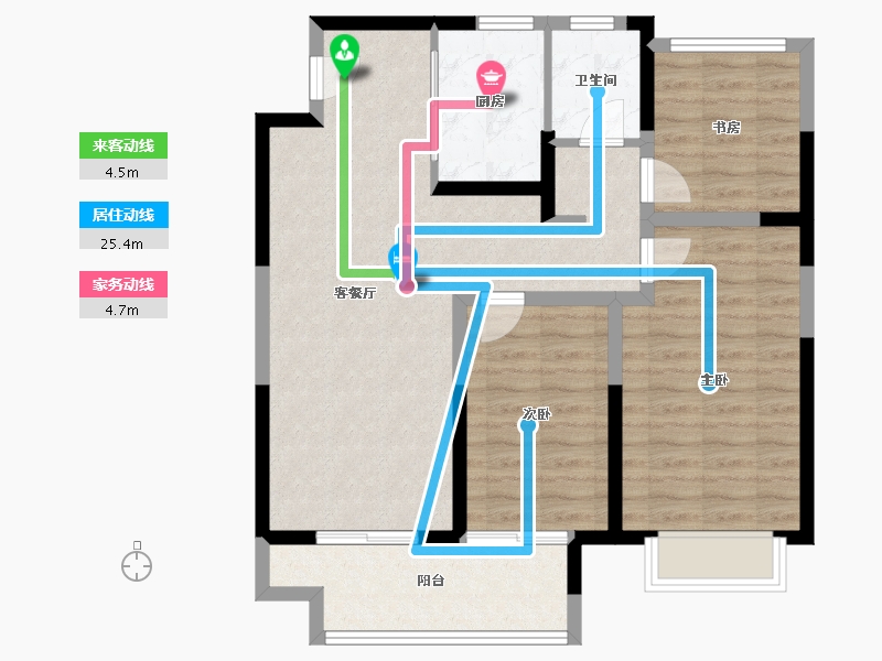 江苏省-苏州市-中旅运河名著-86.00-户型库-动静线