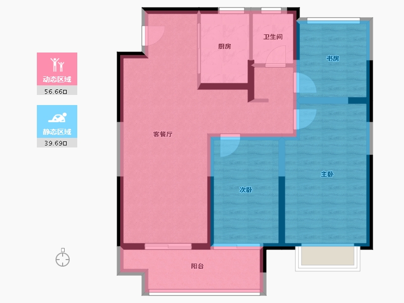 江苏省-苏州市-中旅运河名著-86.00-户型库-动静分区