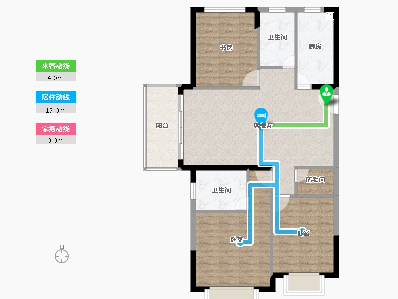 江苏省-无锡市-融创银城惠山国际社区-89.90-户型库-动静线