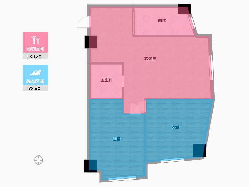 黑龙江省-哈尔滨市-汇智中心-78.36-户型库-动静分区