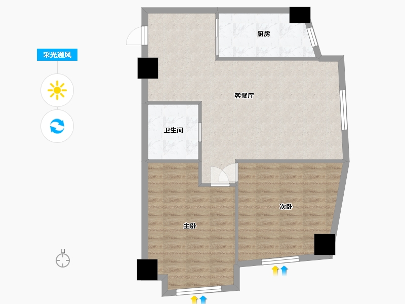 黑龙江省-哈尔滨市-汇智中心-78.36-户型库-采光通风