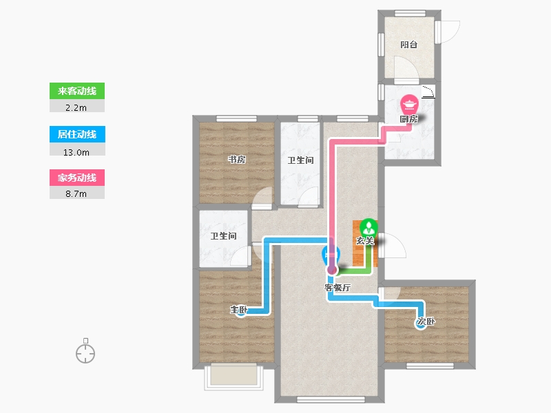 内蒙古自治区-包头市-中国铁建景晟开元-87.99-户型库-动静线