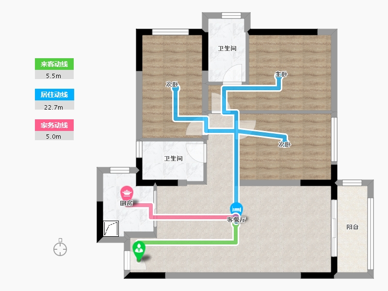 湖南省-长沙市-万科魅力之城-82.99-户型库-动静线